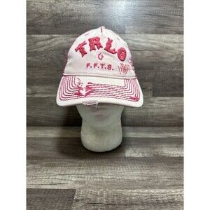 True Religion Logo Hat FFTS Fury From The Sky Embroidered Distressed HTF Pink